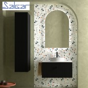 Meuble de salle de bains 1 tiroir BIBA 800 BLACK VELVET - SALGAR 102966