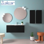 Meuble de salle de bains 1 tiroir BIBA 1000 BLACK VELVET - SALGAR 102968