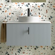 Meuble de salle de bains 1 tiroir BIBA 800  Blue Fog - SALGAR 102971