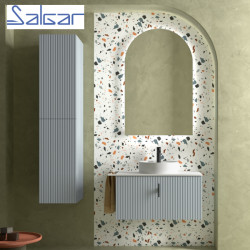 Meuble de salle de bains 1 tiroir BIBA 800 Blue Fog - SALGAR 102971