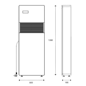 Climatiseur fixe réversible Soloclim 2300W Vertical - FRICO SCV23DCIN