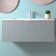 Meuble de salle de bains 1 tiroir BIBA 1000 Blue Fog - SALGAR 102973