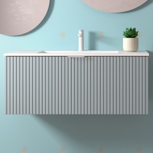 Meuble de salle de bains 1 tiroir BIBA 1000 Blue Fog - SALGAR 102973