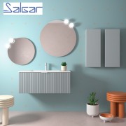 Meuble de salle de bains 1 tiroir BIBA 1000 Blue Fog - SALGAR 102973