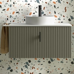 Meuble de salle de bains 1 tiroir BIBA 800 GREEN FOREST - SALGAR 102981