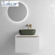 Meuble de salle de bains BIBA 700 1 tiroir + 1 intérieur WHITE COTTON - SALGAR 103004