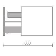 Meuble de salle de bains BIBA 700 1 tiroir + 1 intérieur WHITE COTTON - SALGAR 103004