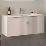 Meuble de salle de bain BIBA 900 1 tiroir et 1 tiroir intérieur WHITE COTTON - SALGAR 103006