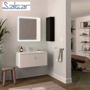 Meuble de salle de bain BIBA 900 1 tiroir et 1 tiroir intérieur WHITE COTTON - SALGAR 103006