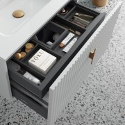 Meuble de salle de bain BIBA 900 1 tiroir et 1 tiroir intérieur WHITE COTTON - SALGAR 103006