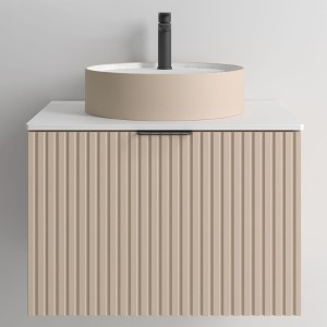 Meuble de salle de bains 1 tiroir + 1 intérieur BIBA 700 MACCHIATO - SALGAR 103009