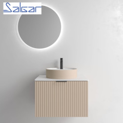 Meuble de salle de bains 1 tiroir + 1 intérieur BIBA 700 MACCHIATO - SALGAR 103009