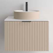 Meuble de salle de bains 1 tiroir + 1 intérieur BIBA 600 MACCHIATO - SALGAR 103008