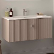 Meuble de salle de bains 1 tiroir + 1 intérieur BIBA 900 MACCHIATO - SALGAR 103011