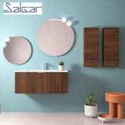 Meuble de salle de bains 1 tiroir + 1 intérieur BIBA 1000 NOYER MAYA - SALGAR 103017