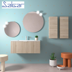 Meuble de salle de bains 1 tiroir + 1 intérieur BIBA 1000 CHÊNE NATUREL - SALGAR 103022