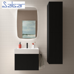 Meuble de salle de bains 1 tiroir + 1 intérieur BIBA 700 BLACK VELVET - SALGAR 103034