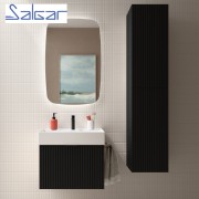 Meuble de salle de bains 1 tiroir + 1 intérieur BIBA 700 BLACK VELVET - SALGAR 103034