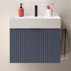 Meuble de salle de bains 1 tiroir + 1 intérieur BIBA 600 BLUE NIGHT - SALGAR 103043