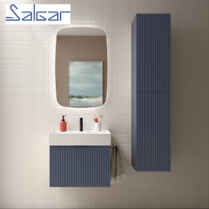 Meuble de salle de bains 1 tiroir + 1 intérieur BIBA 600 BLUE NIGHT - SALGAR 103043