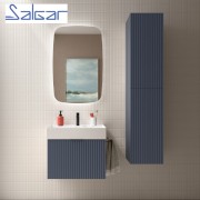 Meuble de salle de bains 1 tiroir + 1 intérieur BIBA 700 BLUE NIGHT - SALGAR 103044