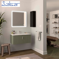Meuble de salle de bains 1 tiroir + 1 intérieur BIBA 900 GREEN FOREST - SALGAR 103051