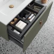 Meuble de salle de bains 1 tiroir + 1 intérieur BIBA 900 GREEN FOREST - SALGAR 103051