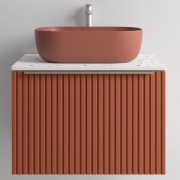 Meuble de salle de bains 1 tiroir + 1 intérieur BIBA 600 TERRACOTA - SALGAR 103058
