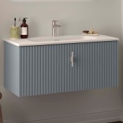 Meuble de salle de bains 1 tiroir BIBA 900 Blue Fog - SALGAR 102972