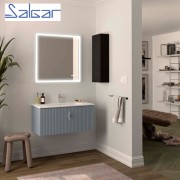 Meuble de salle de bains 1 tiroir BIBA 900 Blue Fog - SALGAR 102972