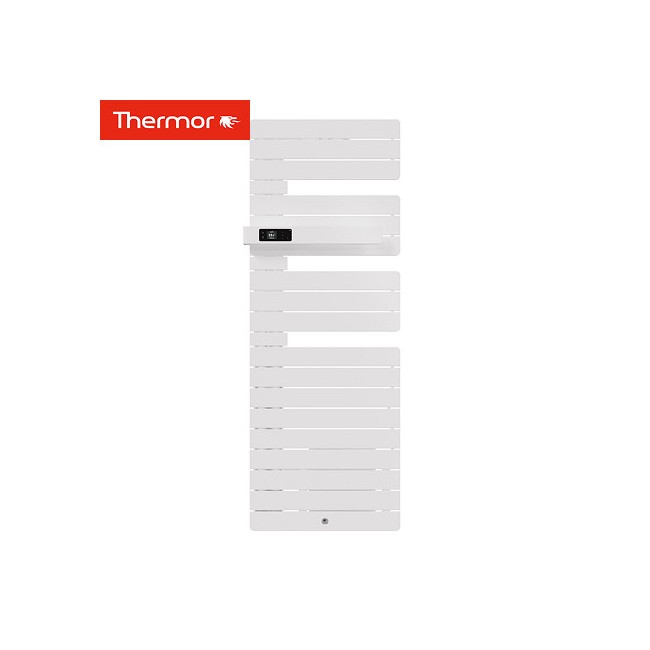 Sèche-serviettes électrique Allure 4 750W mât à droite blanc brillant intégral- Thermor 483337