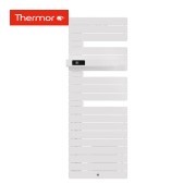 Sèche-serviettes électrique soufflant Allure 41750W mât à gauche blanc brillant intégral -Thermor 483340