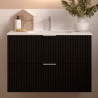 Meuble de salle de bains 2 tiroirs Biba 900 Black Velvet - SALGAR 113853