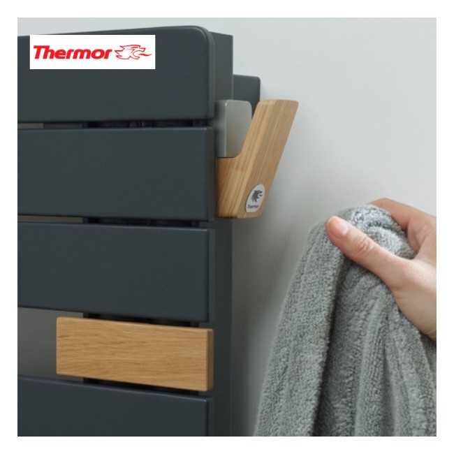 Patère crochet pour sèche-serviettes chêne clair - Thermor 498059