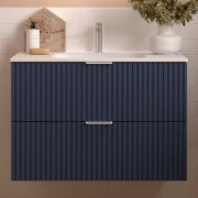 Meuble de salle de bains 2 tiroirs Biba 800 Blue Night - SALGAR 113847