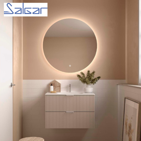 Meuble de salle de bains 2 tiroirs Biba 900 Macchiato - SALGAR 113856