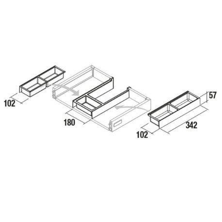 Meuble de salle de bains 2 tiroirs MONTERREY 1200 Anthracite mat - SALGAR 96531