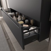 Meuble de salle de bains 2 tiroirs MONTERREY 1200 Anthracite mat - SALGAR 96531