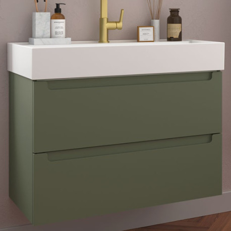 Meuble de salle de bains 2 tiroirs MONTERREY 800 Green Forest - SALGAR 96536