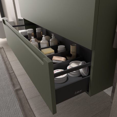 Meuble de salle de bains 2 tiroirs MONTERREY 800 Green Forest - SALGAR 96536