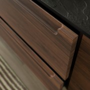 Meuble de salle de bains 2 tiroirs MONTERREY 600 NOYER MAYA - SALGAR 102937