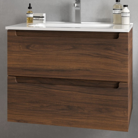 Meuble de salle de bains 2 tiroirs MONTERREY 700 NOYER MAYA - SALGAR 102938