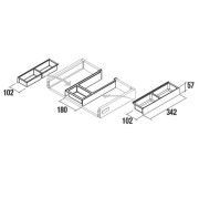 Meuble de salle de bains 2 tiroirs MONTERREY 600 TERRACOTA - SALGAR 103611