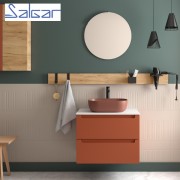 Meuble de salle de bains 2 tiroirs MONTERREY 600 TERRACOTA - SALGAR 103611