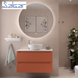 Meuble de salle de bains 2 tiroirs MONTERREY 800 TERRACOTA - SALGAR 103613
