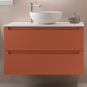 Meuble de salle de bains 2 tiroirs MONTERREY 900 TERRACOTA - SALGAR 103614