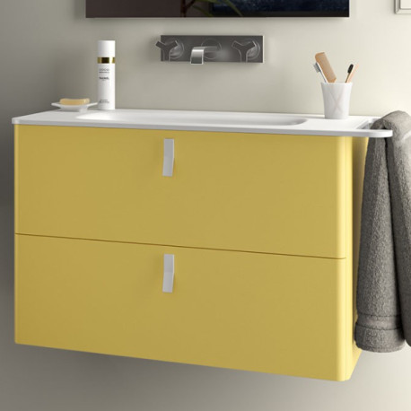Meuble de salle de bains 2 tiroirs UNIIQ 800 paja - SALGAR 96627