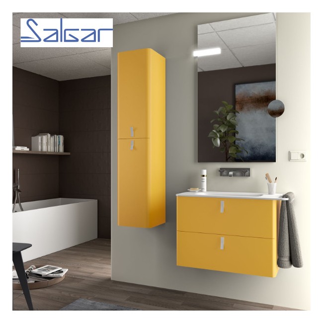 Meuble de salle de bains 2 tiroirs UNIIQ 800 sol - SALGAR 96629