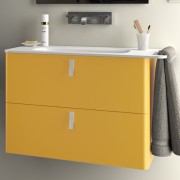 Meuble de salle de bains 2 tiroirs UNIIQ 800 sol - SALGAR 96629