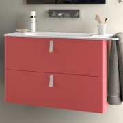 Meuble de salle de bains 2 tiroirs UNIIQ 800 rojo - SALGAR 96634